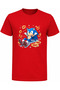 Golden Rings and Sonic Printed Cotton Kids' T-Shirt