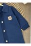 Cool Baby Polo Collar Buttoned Bottom Snap Fastener Seasonal Baby Boy Jumpsuit - 2