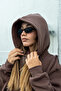 Women's Brown Tracksuit Set (Sweatshirt & Sweatpants) (80% Cotton) - 6