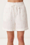 Embroidered Muslin Shirt Shorts Set Lax0014 White Pink - 6