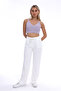 Linen Mixed Stylish Loose Fit Pants White - 3