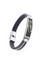 Men's Bracelet - Rubber Mesh Steel Ataturk Bracelet
