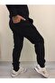 Three Thread Black Elastic Leg Unisex Sweatpants