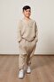 Muslin Unisex Buttoned V-Neck Children's Beige Sweater - 5
