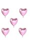 Best Pink Heart Foil Balloon 45cm - 5 Pieces
