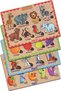 Wooden French Forest Animals-fruits-professions-numbers Set of 4 Educational-tutorial Puzzle