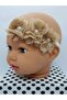 Melkady 280ca - Baby Headband with Pearls and Flowers (0-6 Months)