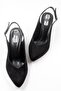 6131 Black Suede Women's Sandals - 4