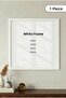1 Piece Square Puzzle White Wall Art – Poster and Photo for Living Room, Baby Room, Wooden Wall Frame