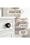 Porcelain Button Handle Black Gilded Gold Color Furniture Drawer Cabinet Handle Handles - 5