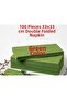 100 Double Layer Waiter's Folded Napkins (33X33 cm) - Green, Yellow, Pink - 3