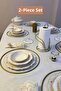 Set of 2 Matte Gold 6-Piece Supla Swan Napkin Holder Kitchen Set - 2