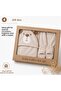 Hooded Embroidered Baby Bathrobe Set of 3 (Bathrobe + Towel + Slippers) - 5