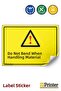 Material Handling: Stacking and Tilting Caution Sign Label 35X50 cm