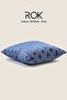 Hexagonal Patterned Navy Blue Cushion Cover 45X45 cm Decorative Pillowcase - 3