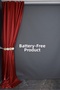 Saten Fonluk Pi̇lesi̇z Cherry Color Single Wing Background Curtain Width 200 cm Length 260 cm - 7