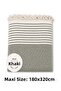 Khaki Green - Cotton Non-Slip Wicker Woven Maxi Size Sofa Cover (180X310)