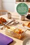 Compartmented Glass Storage Container with Lid, Breakfast Butter Container, Jam Container, Refrigerator Organizer