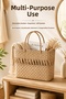 Handmade Wicker Trend Women's Bag Basket Multi-Purpose Organizer 30 X 34 X 11 cm Beach - 2