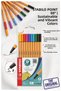 10 Colors Fineliner Pen 1 Pack Stabilio Point 88 10-Pack Primary Colors Fine Felt Tip Pen 0.4mm Water-Based