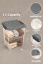 5Lt Lockable Lid Organizer Box - Deep Elora Organizer Storage Box for Inside the Cabinet Gray - 3