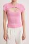 Pembe Cut Out Detaylı Özel Yaka Triko Bluz TWOSS26BZ00893 - 6