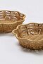 2-Piece Flower Shaped Wicker Look Plastic Basket Tphss26Tps00004 - 5