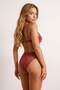 Burgundy Glitter Balconette Covered Pearl Accessory High Waist Regular Bikini Set Tbess26Bt00087 - 4