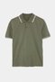 Green Regular Pike Stretch Fabric Knitwear Banded Polo Neck T-Shirt Tmnss26Po00052 - 5