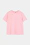Pembe Bisiklet Yaka Taş Baskılı Örme Büyük Beden T-shirt TBBSS26BF00051 - 4