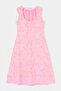 Pembe Skater/Belden Açılan Midi Dokuma Elbise TWOSS26EL00443