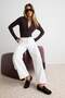 Beyaz %100 Pamuk Bel Detaylı Düşük Bel Wide Leg Jeans TWOAW27JE00056 - 2