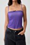 Purple Lace Detailed Fitted/Body-Fitting Knitted Undershirt Twoss25Al00012 - 3
