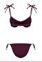 Mürdüm Kaplı Brazilian Klora&Suya Dayanıklı Uzun Ömürlü LYCRA®XTRA LIFE Bikini Takımı TBESS25BT00073 - 6