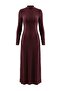 Mor A-Kesim/Çan Form Maxi Örme Tül Elbise TPRAW24EL00208