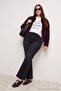 Anthracite High Waist Comfortable/Flexible Spanish Leg Flare Jeans Tbbaw27Cj00007
