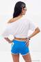 Blue Print Detailed Super Mini Slim Fit Knitted Shorts & Bermuda Twoss26Sr00312 - 4