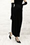 Women's Black Patent Leather Thin Heeled Open Back Shoes - 3