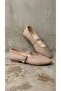Women's Beige Strass Stone Buckle Stylish Suede Ballerinas 1.5cm Byndrsvn01 - 8