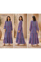 Blue Ikat-Inspired Geometric Stripe Tiered Casual Dress