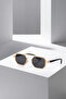 Uv400 Protection Metal Frame Plastic Handle Unisex Sunglasses Gold Black Color Plg-2102C4