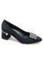 Feles Stone Buckle Detailed Classic Heeled Women's Shoes Black