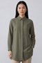 Elora Comfortable Fit Hidden Button Terikoton Boyfriend Women's Shirt & Hijab Shirt - Khaki