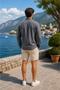 Striped Long Sleeve Men's Linen Shirt (Eg-1866) - 2