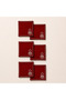 6 Candlestick Embroidered Coffee and Cocktail Presentation Napkins - 14X14