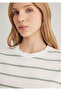 Green Striped Crop T-Shirt Crop / Short Cut 1612260 -89333 - 5