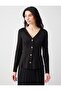Black Slim Fit Long Sleeve V-Neck Knitted Cardigan