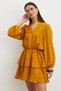 Bolon Sleeveless High Collar Layered Chiffon Dress - 4