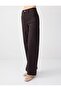 Bitter Brown Wide Leg High Waist Relaxed Fit Denim Trousers - 4