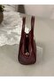 Claret Red Faux Leather Women's Hand and Shoulder Bag - 6